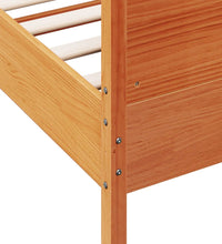 Massivholzbett ohne Matratze Wachsbraun 150x200 cm Kiefernholz