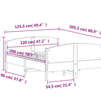 Massivholzbett ohne Matratze 120x200 cm Kiefernholz