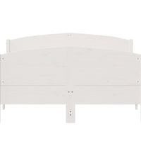 Massivholzbett ohne Matratze Weiß 140x190 cm Kiefernholz