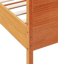 Massivholzbett ohne Matratze Wachsbraun 140x190 cm Kiefernholz