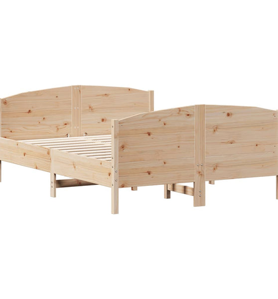 Massivholzbett ohne Matratze 135x190 cm Kiefernholz