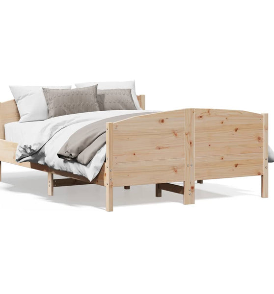 Massivholzbett ohne Matratze 135x190 cm Kiefernholz