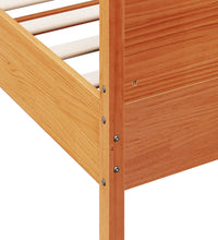 Massivholzbett ohne Matratze Wachsbraun 135x190 cm Kiefernholz