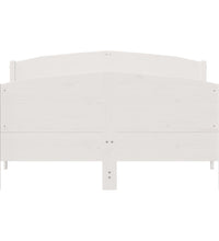 Massivholzbett ohne Matratze Weiß 120x190 cm Kiefernholz