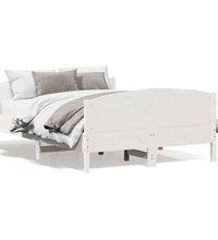 Massivholzbett ohne Matratze Weiß 120x190 cm Kiefernholz