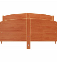 Massivholzbett ohne Matratze Wachsbraun 120x190 cm Kiefernholz