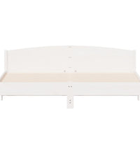 Massivholzbett ohne Matratze Weiß 200x200 cm Kiefernholz