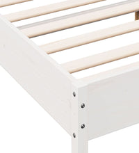 Massivholzbett ohne Matratze Weiß 200x200 cm Kiefernholz