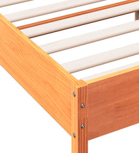 Massivholzbett ohne Matratze Wachsbraun 200x200 Kiefernholz