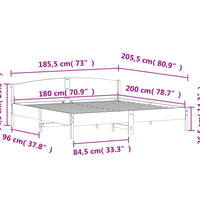 Massivholzbett ohne Matratze Weiß 180x200 cm Kiefernholz