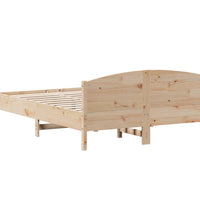 Massivholzbett ohne Matratze 160x200 cm Kiefernholz