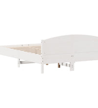 Massivholzbett ohne Matratze Weiß 160x200 Kiefernholz