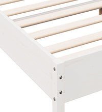 Massivholzbett ohne Matratze Weiß 160x200 Kiefernholz