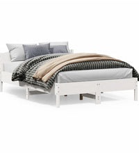 Massivholzbett ohne Matratze Weiß 160x200 Kiefernholz