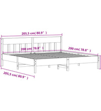 Massivholzbett ohne Matratze 200x200 cm Kiefer