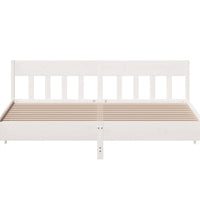 Massivholzbett ohne Matratze Weiß 180x200 cm Kiefernholz