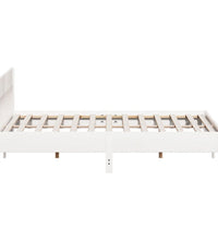 Massivholzbett ohne Matratze Weiß 180x200 cm Kiefernholz