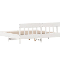 Massivholzbett ohne Matratze Weiß 180x200 cm Kiefernholz