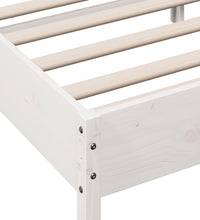 Massivholzbett ohne Matratze Weiß 180x200 cm Kiefernholz