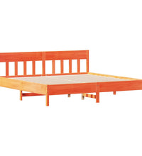 Massivholzbett ohne Matratze Wachsbraun 180x200 Kiefernholz