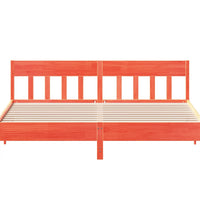 Massivholzbett ohne Matratze Wachsbraun 180x200 Kiefernholz
