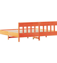 Massivholzbett ohne Matratze Wachsbraun 180x200 Kiefernholz
