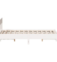 Massivholzbett ohne Matratze Weiß 160x200 Kiefernholz