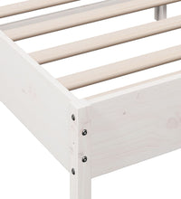 Massivholzbett ohne Matratze Weiß 160x200 Kiefernholz