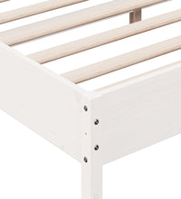 Massivholzbett ohne Matratze Weiß 200x200 cm Kiefernholz