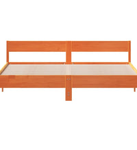 Massivholzbett ohne Matratze Wachsbraun 180x200 Kiefernholz