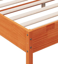 Massivholzbett ohne Matratze Wachsbraun 180x200 Kiefernholz