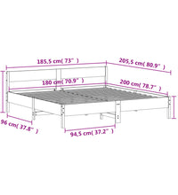 Massivholzbett ohne Matratze Wachsbraun 180x200 Kiefernholz