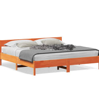 Massivholzbett ohne Matratze Wachsbraun 180x200 Kiefernholz