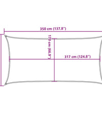 Sonnensegel Hellgrau 3,5x2 m 100% Polyester Oxford