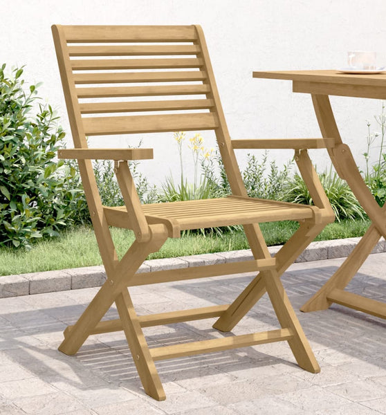 Gartenstühle 2 Stk. Klappbar 54,5x61,5x86,5cm Massivholz Akazie