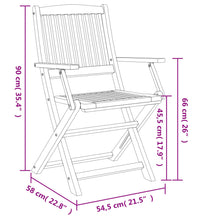 Gartenstühle 4 Stk. Klappbar 57,5x54,5x90 cm Massivholz Akazie