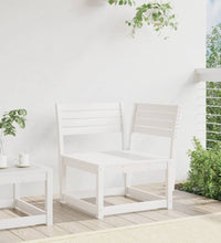 Garten-Ecksofa Weiß 73x73x78 cm Massivholz Kiefer