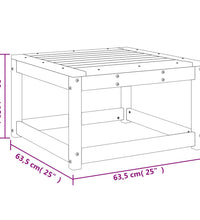 Gartenhocker Wachsbraun Massivholz Kiefer