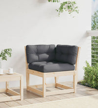 Garten-Ecksofa mit Kissen 73x73x78 cm Massivholz Kiefer