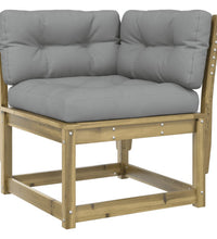 Garten-Ecksofa mit Kissen 73x73x78 cm Kiefernholz Imprägniert