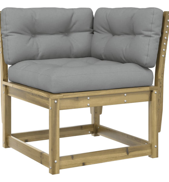 Garten-Ecksofa mit Kissen 73x73x78 cm Kiefernholz Imprägniert