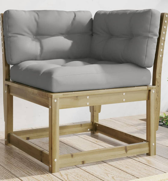 Garten-Ecksofa mit Kissen 73x73x78 cm Kiefernholz Imprägniert