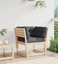 Gartensofa mit Armlehnen und Kissen Massivholz Kiefer