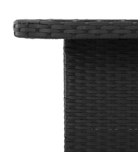 Gartentisch Schwarz 80x80x71 cm Poly Rattan und Akazienholz