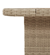 Gartentisch Beige 80x80x71 cm Poly Rattan und Akazienholz