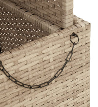 Gartentisch Beige 80x80x71 cm Poly Rattan und Akazienholz