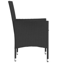 Gartenstühle mit Kissen 2 Stk. Schwarz Poly Rattan