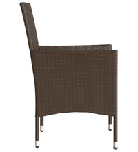 Gartenstühle mit Kissen 2 Stk. Braun Poly Rattan