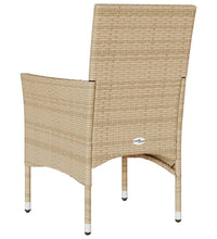 Gartenstühle mit Kissen 2 Stk. Beige Poly Rattan