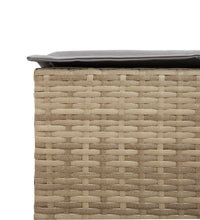 Garten-Barhocker mit Kissen 2 Stk. Beige Poly Rattan